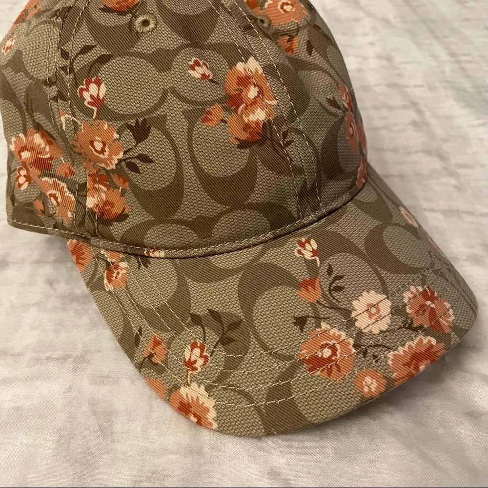 Coach floral printed baseball cap